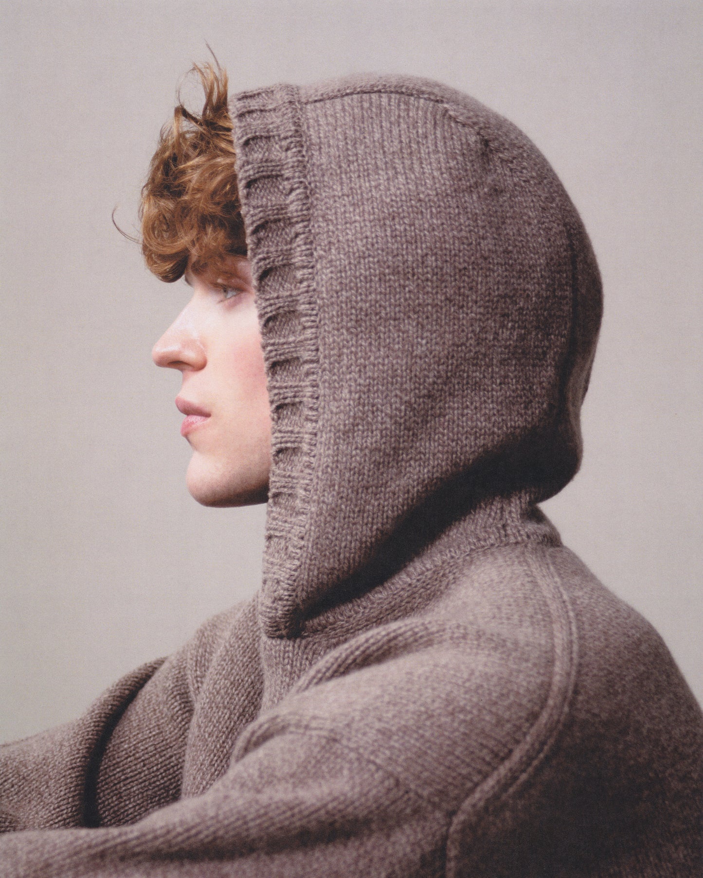 LONG-SLEEVE MOULINE HOODIE SWEATER
