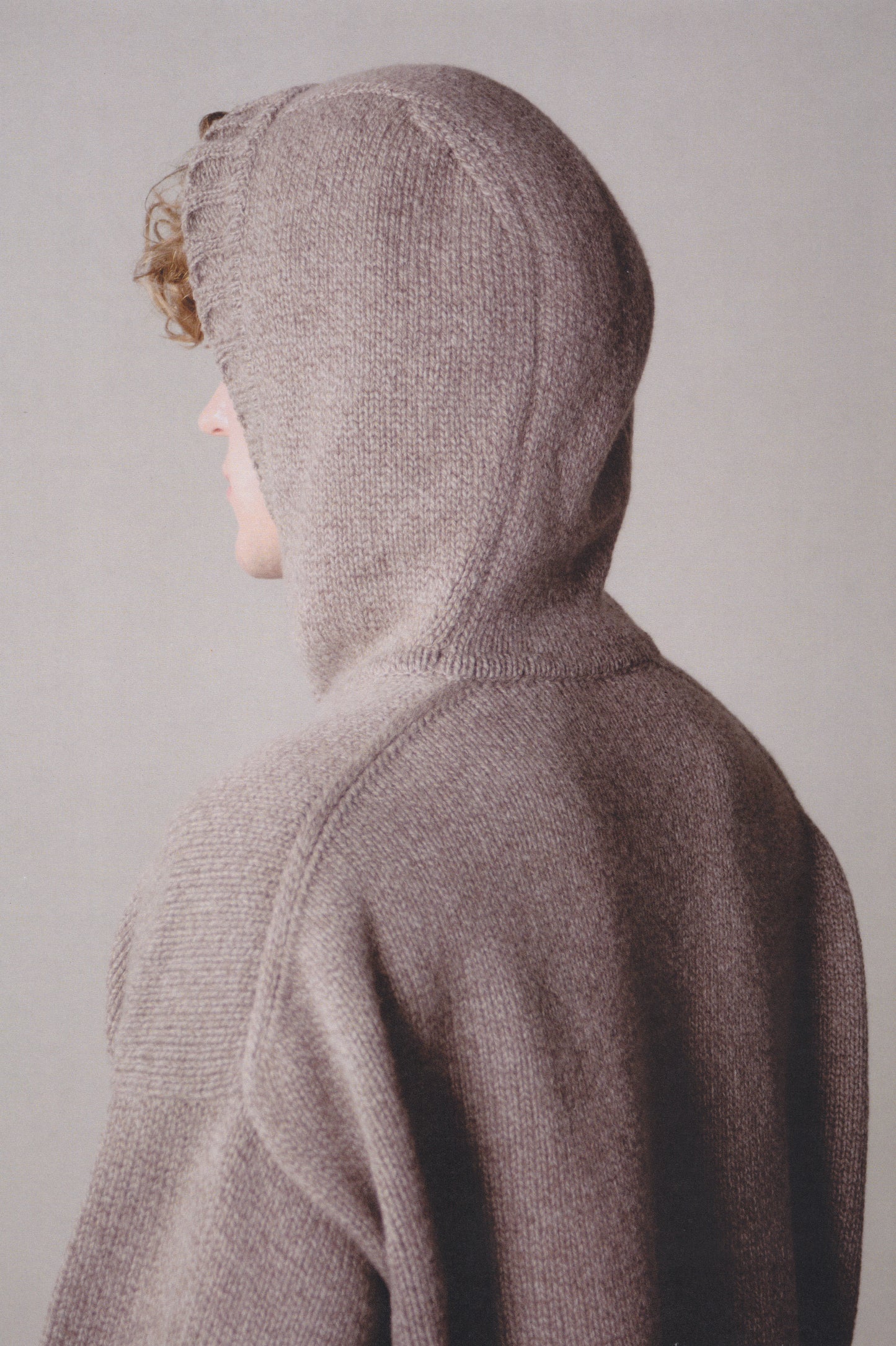 LONG-SLEEVE MOULINE HOODIE SWEATER