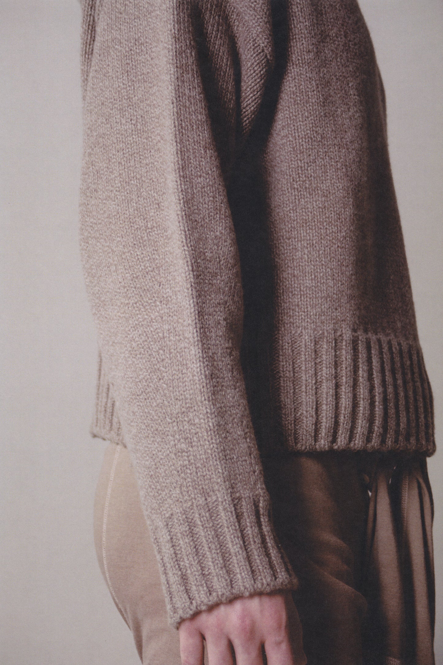 LONG-SLEEVE MOULINE HOODIE SWEATER