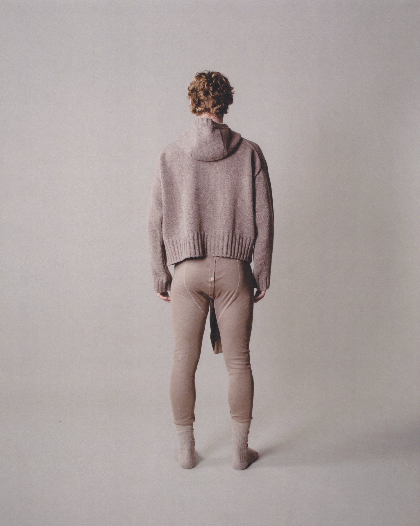 LONG-SLEEVE MOULINE HOODIE SWEATER