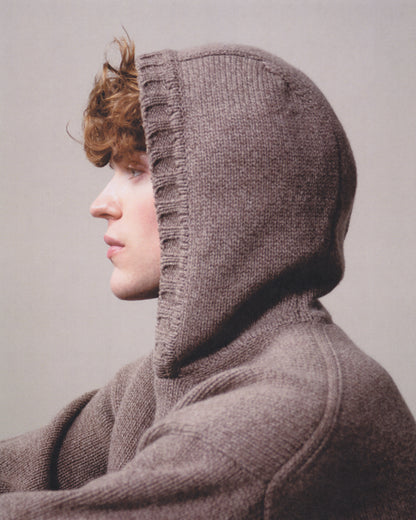 LONG-SLEEVE MOULINE HOODIE SWEATER