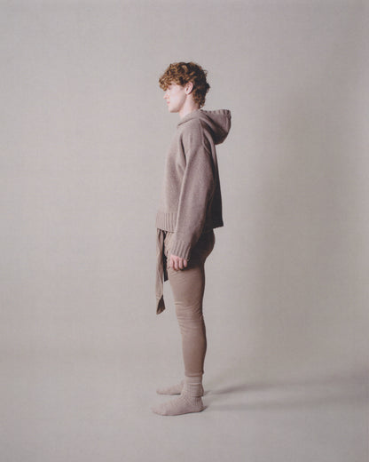 LONG-SLEEVE MOULINE HOODIE SWEATER